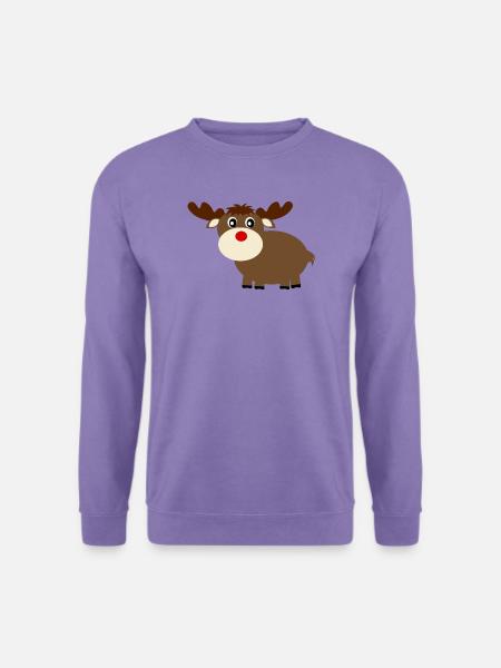 Rentier Elche cute Weihnachten lustige Geschenke - Unisex Pullover - Lavendel