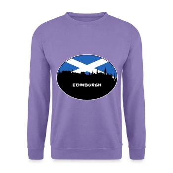 Edinburgh Schottland Flagge Skyline Reise Souvenir - Unisex Pullover - Lavendel - Vorne