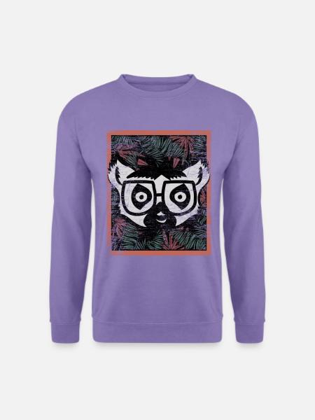 Kletterfreudiger Lemur Regenwald - Unisex Pullover - Lavendel