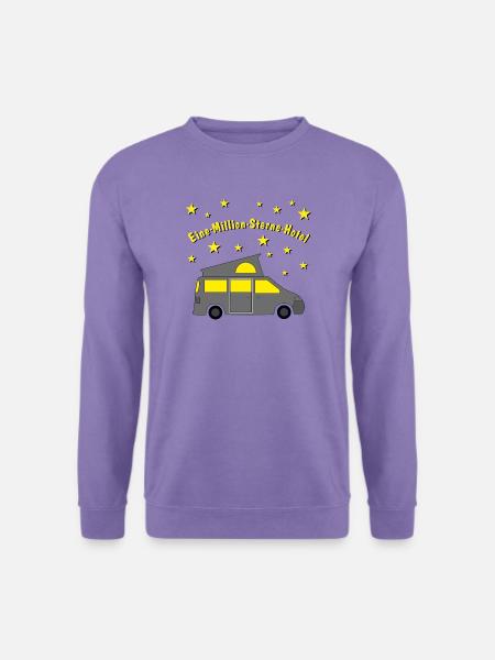 eine million sterne hotel campingbus - Unisex Pullover - Lavendel