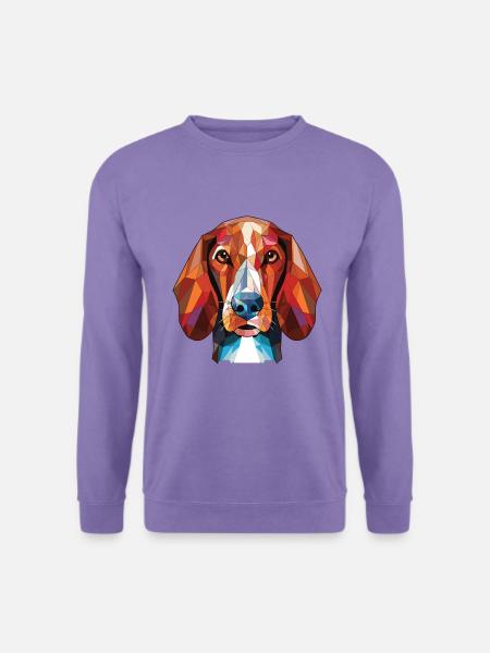 Jugoslawische Jagdhunderasse buntes Aquarell - Unisex Pullover - Lavendel