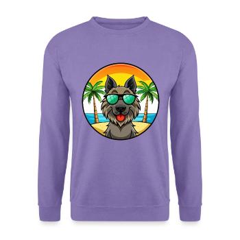 Belgische Groenendael Hunderasse Cartoon Sonnenbrille - Unisex Pullover - Lavendel - Vorne