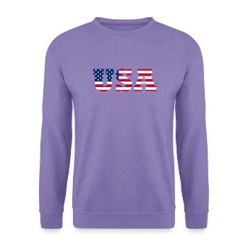 Stars & Stripes Lettermark USA - Unisex Pullover - Lavendel - Vorne