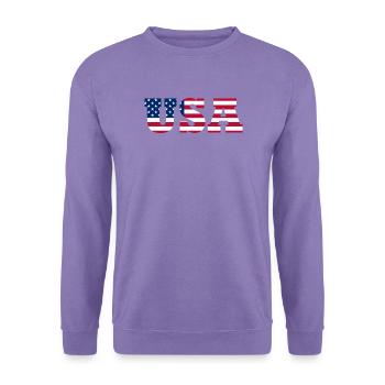 Stars & Stripes Lettermark USA - Unisex Pullover - Lavendel - Vorne