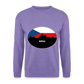 Brünn Tschechien Flagge Skyline Silhouette Reisen - Unisex Pullover - Lavendel - Vorne