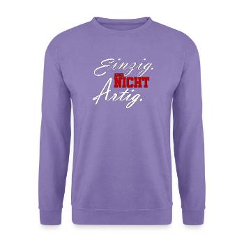 einzig aber nicht artig - Unisex Pullover - Lavendel - Vorne