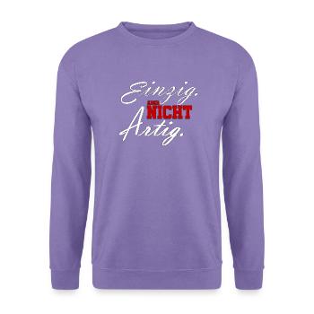 einzig aber nicht artig - Unisex Pullover - Lavendel - Vorne