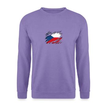 Tschechische Flagge - Unisex Pullover - Lavendel - Vorne