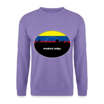 Maracaibo-Venezuela-Flaggen-Skyline-Schattenbild-Reise - Unisex Pullover - Lavendel - Vorne