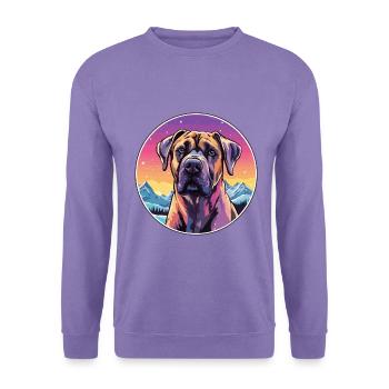 Perro de Presa Canario Hunderasse Cartoon Kawaii Wa - Unisex Pullover - Lavendel - Vorne