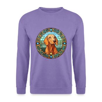 Hannoveraner Hund Rasse Buntes Glas Wat - Unisex Pullover - Lavendel - Vorne
