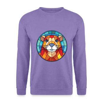 Gopher Buntes Aquarell Tier Haustier Illustration - Unisex Pullover - Lavendel - Vorne