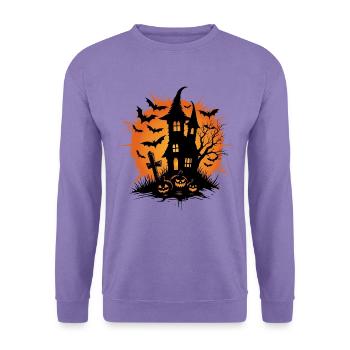 Halloween Geisterhaus - gruselig - Unisex Pullover - Lavendel - Vorne