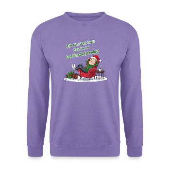 Ich bin nicht faul Ich bin im Weihnachtsmodus - Unisex Pullover - Lavendel - Vorne