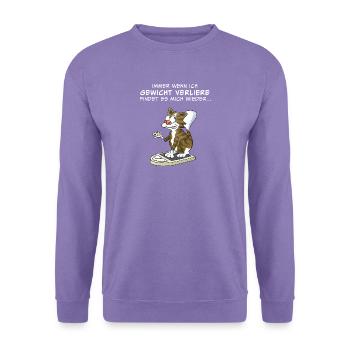 Wenn ich Gewicht verliere findet es mich wieder... - Unisex Pullover - Lavendel - Vorne