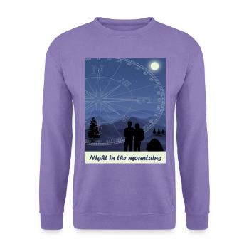 Nacht in den Bergen - Unisex Pullover - Lavendel - Vorne