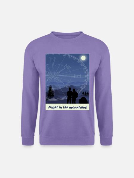 Nacht in den Bergen - Unisex Pullover - Lavendel