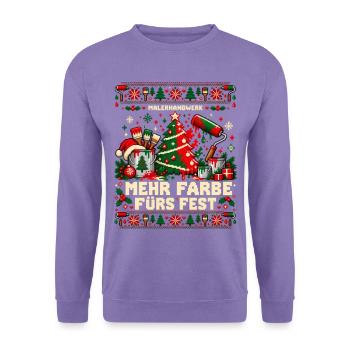 Malerhandwerk - Mehr Farbe fürs Fest - Unisex Pullover - Lavendel - Vorne