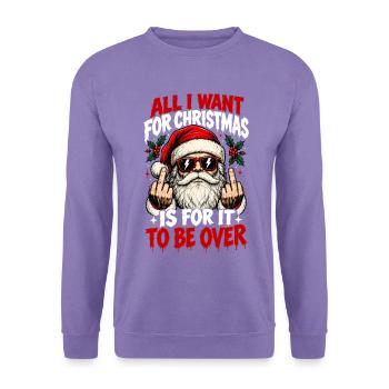 Santa Rebel Mittelfinger-Tee - Unisex Pullover - Lavendel - Vorne
