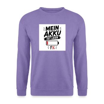 Modernes Design – Einzigartige Geschenkidee - Unisex Pullover - Lavendel - Vorne