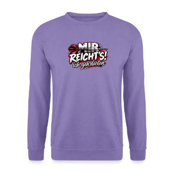 Mr Reichts Ich geh darten - Unisex Pullover - Lavendel - Vorne