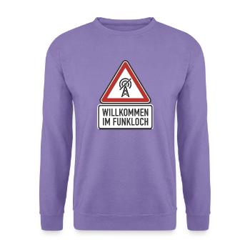 Willkommen im Funkloch Deutschland - Unisex Pullover - Lavendel - Vorne