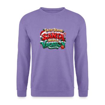 Der Weihnachtsmann braucht Urlaub - Unisex Pullover - Lavendel - Vorne