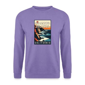 Erleben Sie die Schönheit der Kanalinseln in Kalifornien - Unisex Pullover - Lavendel - Vorne