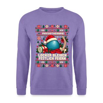 Physiotherapie - Locker bleiben, festlich feiern - Unisex Pullover - Lavendel - Vorne