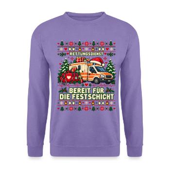 Rettungsdienst - Bereit für die Festschicht - Unisex Pullover - Lavendel - Vorne