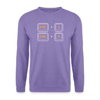 Kopieren, einfügen Schlüssel Senior Entwickler Lustiger Programmierer - Unisex Pullover - Lavendel - Vorne