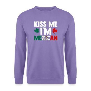 Kiss Me I Am Mexican Mexico - Unisex Pullover - Lavendel - Vorne