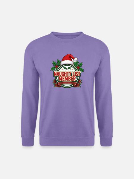 T-Shirt des Naughty List-Mitglieds – lustiges Weihnachten - Unisex Pullover - Lavendel