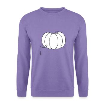 Hallo Pumpkin T-Shirt — Minimalistische Linienkunst Herbst - Unisex Pullover - Lavendel - Vorne