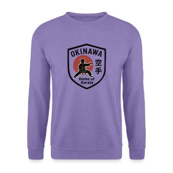 Okinawa- Home of Karate Shield Emblem - Unisex Pullover - Lavendel - Vorne
