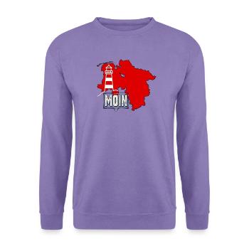 Moin Niedersachsen Leuchtturm - Unisex Pullover - Lavendel - Vorne