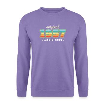Originales Classic-Modell Retro Geburtstag von 1957 - Unisex Pullover - Lavendel - Vorne