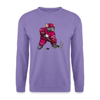 Ratten Eishockey - Unisex Pullover - Lavendel - Vorne