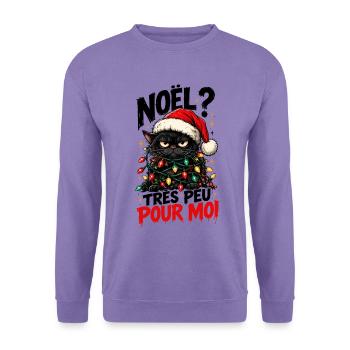 Black Cat Christmas: Sehr wenig für mich - Unisex Pullover - Lavendel - Vorne