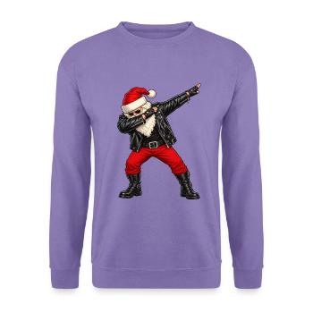 Weichnachten / Weichnachtsmann / Santa Dab - Unisex Pullover - Lavendel - Vorne