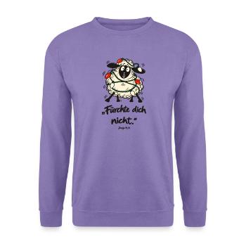 Jahreslosung 2027 Fürchte dich nicht Schaf - Unisex Pullover - Lavendel - Vorne