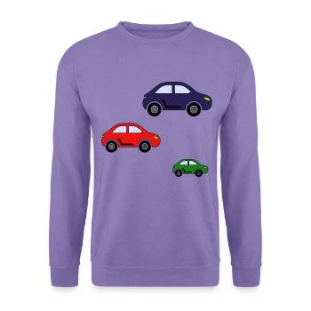 Bunte Autos Spielzeug Kinder - Unisex Pullover - Lavendel - Vorne