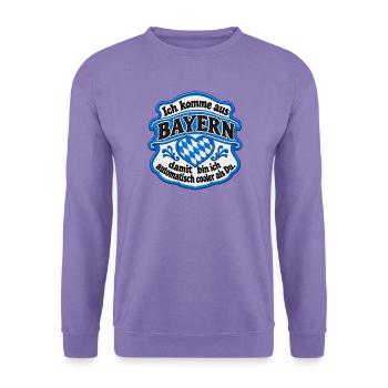 Bayern_Herz_Wappen - Unisex Pullover - Lavendel - Vorne