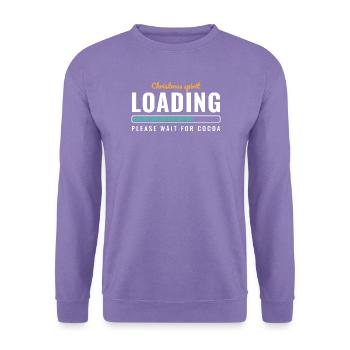 Weihnachtsgeist lädt Bitte warten Sie auf Kakao - Unisex Pullover - Lavendel - Vorne