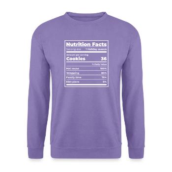 Feiertagswerte Kekse Kakao - Unisex Pullover - Lavendel - Vorne