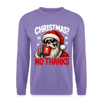 Skull Santa Nein danke - Unisex Pullover - Lavendel - Vorne