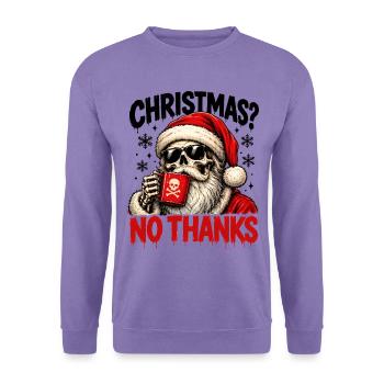 Skull Santa Nein danke - Unisex Pullover - Lavendel - Vorne