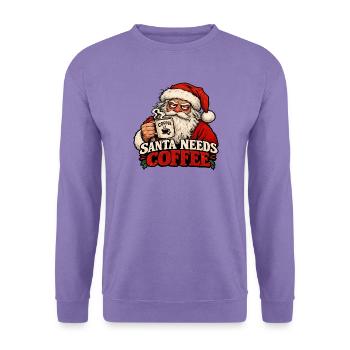 Der Weihnachtsmann steht kurz vor einem Zusammenbruch - Unisex Pullover - Lavendel - Vorne