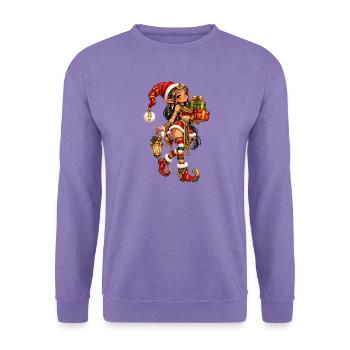 Ägyptischer Weihnachtself – Feiertag im alten Ägypten - Unisex Pullover - Lavendel - Vorne