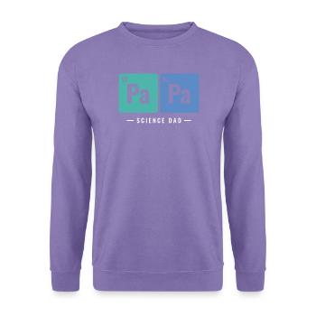 Papa Periodensystem Elemente Wissenschaft Papa - Unisex Pullover - Lavendel - Vorne
